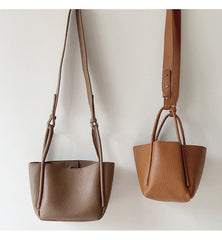 Soft Leather Bucket Bag