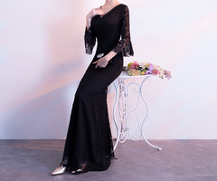 Brooke Lace V Neck Formal Dresses