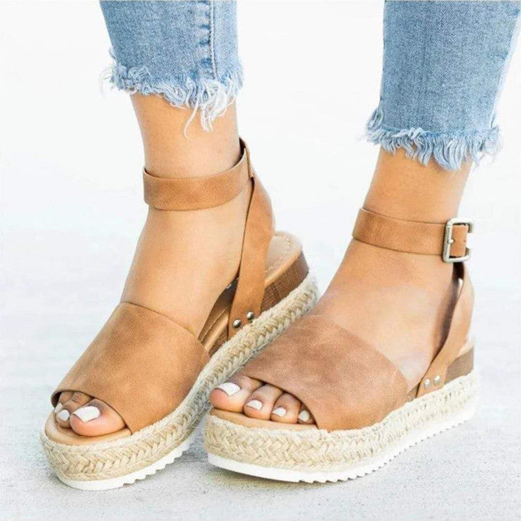 Basic Strap Espadrille Sandals