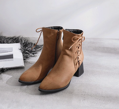 Stacked on Style Faux Suede Booties