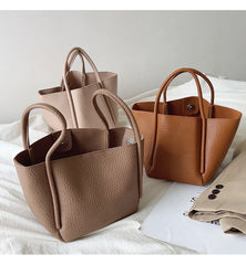 Soft Leather Bucket Bag