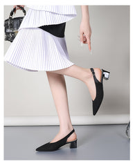 Woven Soft Sole One-Strap Flying Woven High Heels