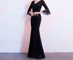 Brooke Lace V Neck Formal Dresses