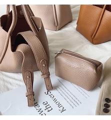 Soft Leather Bucket Bag