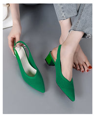 Woven Soft Sole One-Strap Flying Woven High Heels