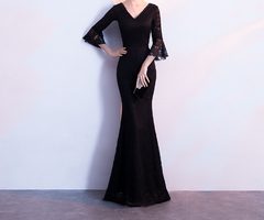 Brooke Lace V Neck Formal Dresses