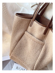 Large Faux Furry Tote Bag
