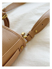 Chic Leather Bucket Bag