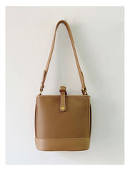 Chic Leather Bucket Bag
