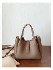 Chic Leather Bucket Bag