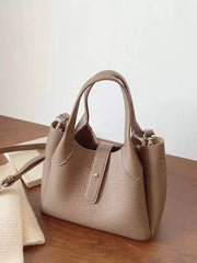 Chic Leather Bucket Bag