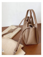 Chic Leather Bucket Bag