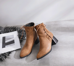 Stacked on Style Faux Suede Booties