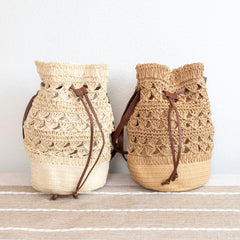 Summer Straw Bucket Bag Shoulder Bag