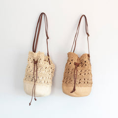 Summer Straw Bucket Bag Shoulder Bag