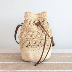 Summer Straw Bucket Bag Shoulder Bag