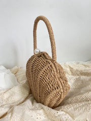 Summer Straw Shell Shape Shoulder Purse