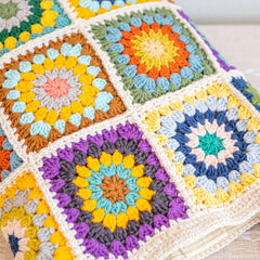 Handmade Granny Square Shoulder Tote Bag