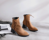 Stacked on Style Faux Suede Booties