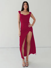 Addie Formal Open Back Crepe Dresses
