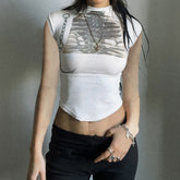 Y2K T-shirts Tops Print Aesthetic Tshirts for Girls