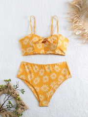 Traje de baño con estampado de girasoles