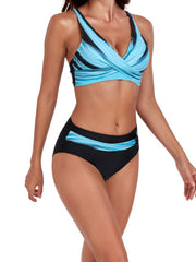 Two-Piece Printed Sports Swimsuit Bikini