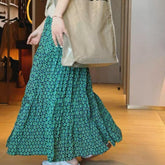 Geometric Print Knotted Midi Skirt