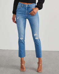 Vaqueros pitillo de tiro alto y destruidos So Major