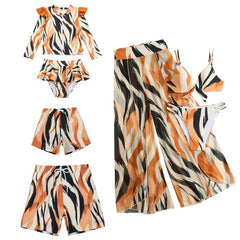 Contrast Color Bikini Family Matching Swimwear