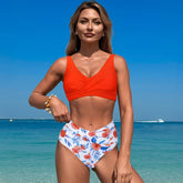 Two-Piece Swimsuit Bikini Nylon Hot Hpring