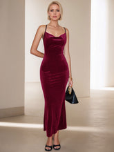 Suspender velvet elegant party dress