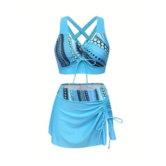 Two-Piece Swimsuit Dress Bikini Printed Swimsuit