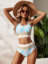 Swimsuit Printed Zipper Bikini Swimsuit