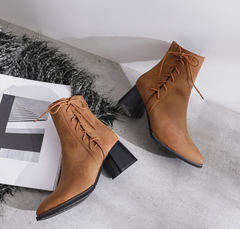 Stacked on Style Faux Suede Booties