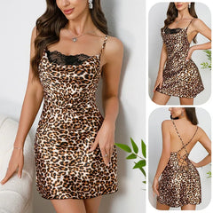 Leopard Print Strappy Dress