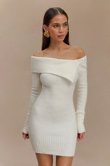 One-Shoulder Knitted Dress