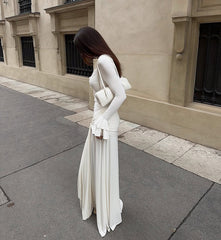 Lace Patchwork Slimming Long Dress