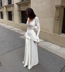 Lace Patchwork Slimming Long Dress