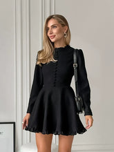 Round-Neck Long-Sleeved Dress