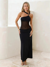 Irregular Shoulder-Line Backless Dress