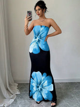 Strapless Figure-Hugging Long Dress