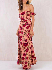 Pretty Bohemia schulterfreies Maxikleid