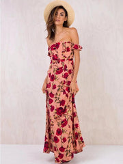Pretty Bohemia schulterfreies Maxikleid