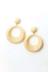 Pendientes circulares de resina acrílica