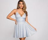 Vestidos Rashida con espalda enrejada y purpurina