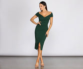 Addison Formal Wrap Midi Dresses