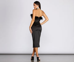 Robin Formelle Satin-Midikleider