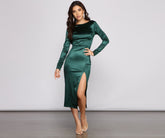 Nora Satin Open Back Midi Dresses