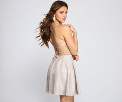 Ariana Glitter Knit Party Dresses